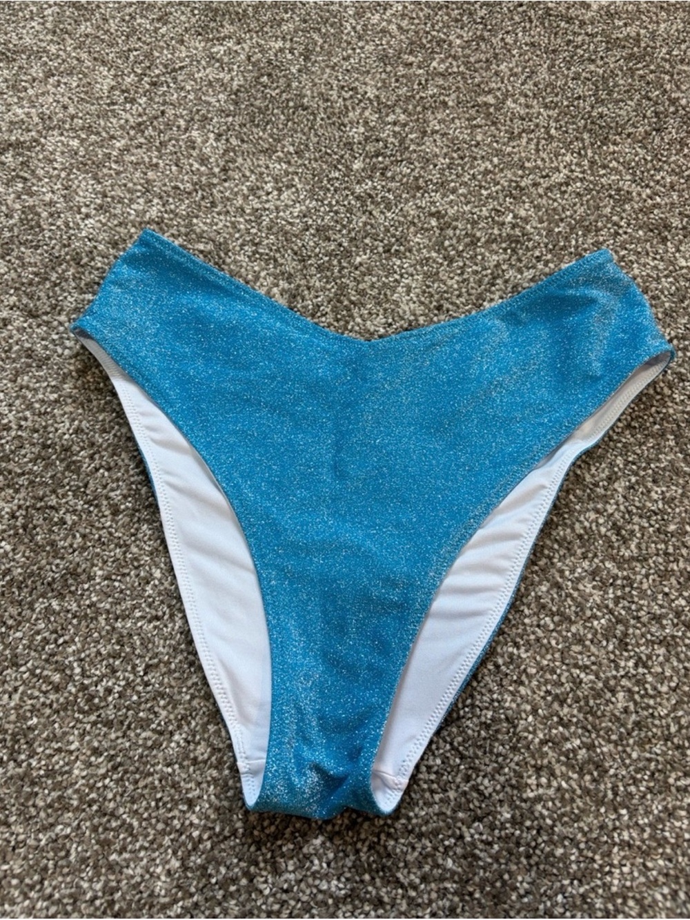PINK Victoria's Secret Shimmery Blue Bikini Bottoms